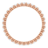 14K Rose 1/2 CTW Natural Diamond Eternity Band Size 5